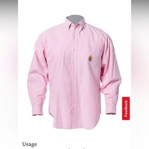 VINTAGE 1990-1994 Heritage Polo by Ralph Lauren Pink Button Down equestrian